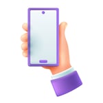 29119341_Phone in human hand 3d cartoon style icon 29119341_Phone in human hand 3d cartoon style icon